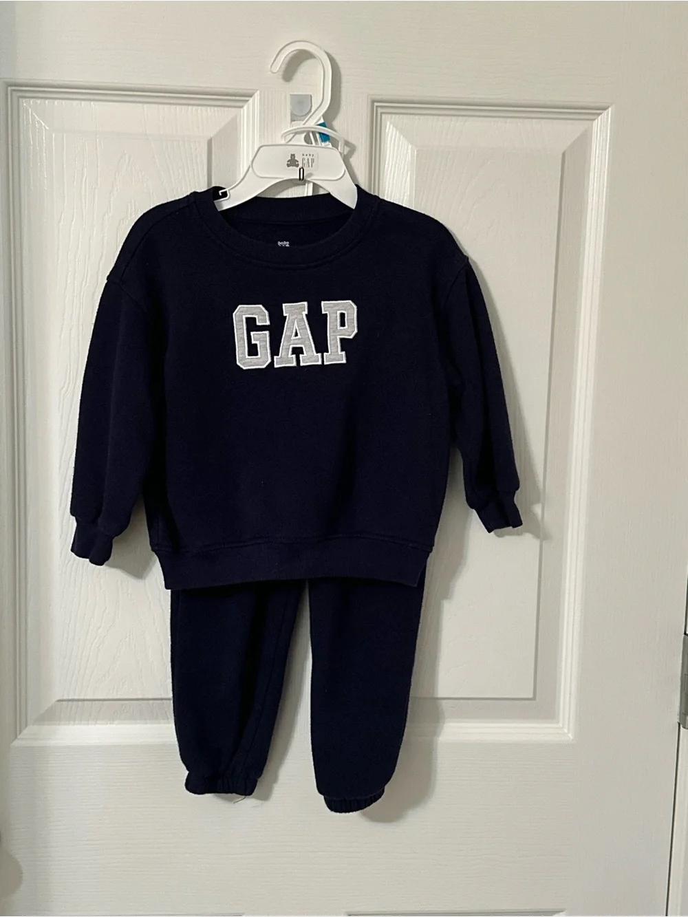 GAP Navy Kids Sweatshirt And Fleece Jogger Sweatpants Set